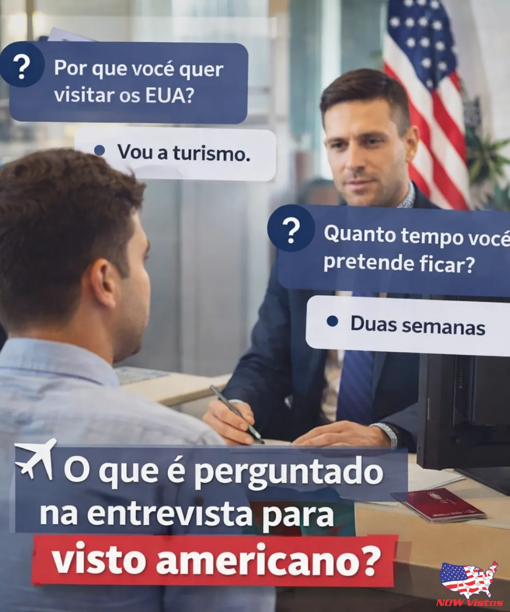 Imagem ilustrativa para o artigo O que é perguntado na entrevista para visto americano? da Genuína Conexão